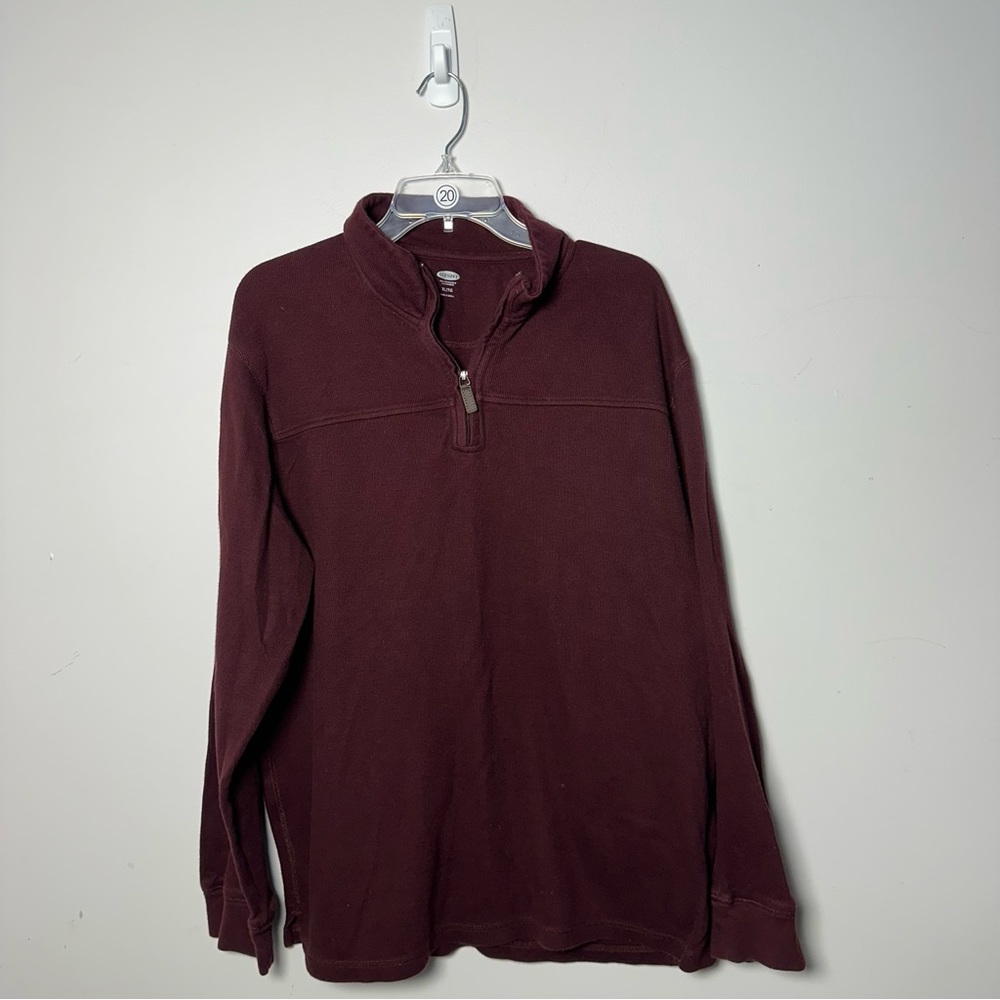 EUC Mens Old Navy Xl Dark Red Brownish Pullover Sweater Shirt Top